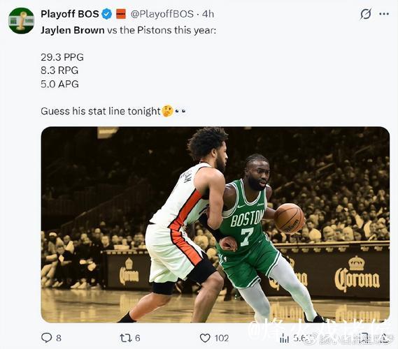 连续五场30+步入巅峰!布朗罚球14中7遭逆转 五年2.85亿还贵吗? 连续五场30+步入巅峰!布朗罚球14中7遭逆转 五年2.85亿还贵吗?